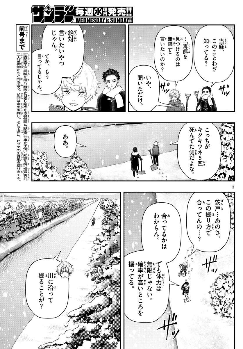 ラストカルテ-法獣医学者 当麻健匠の記憶- 第29話 - Page 3