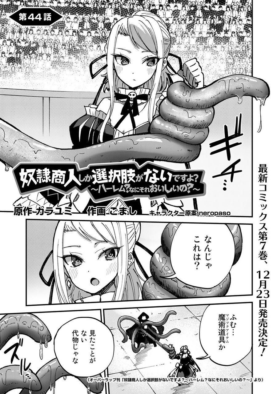 奴隷商人しか選択肢がないですよ?～ハーレム?なにそれおいしいの?～ 第44話 - Page 1